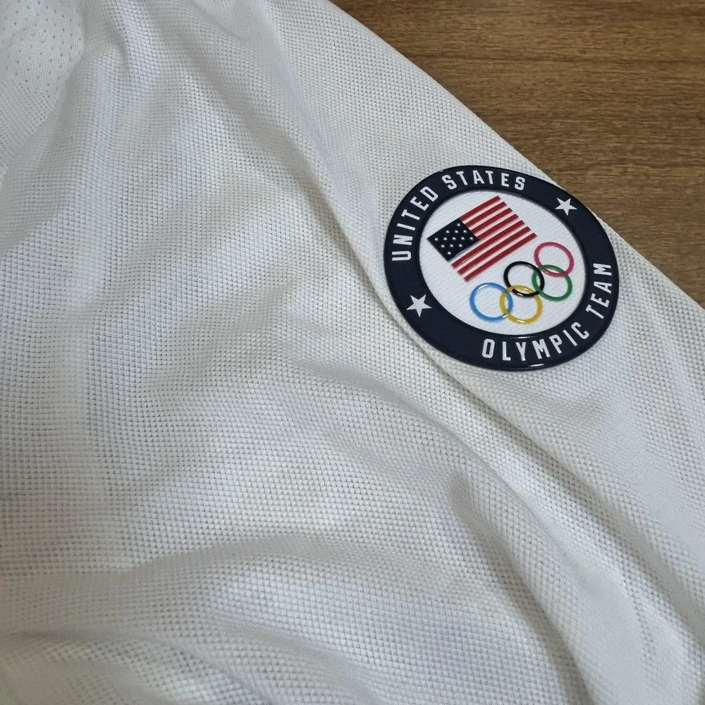 Team USA Shirt Mens Large White Olympic Polo Ralph Lauren Long Sleeve Classic